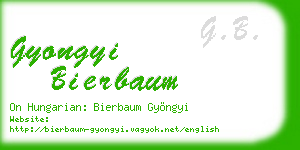 gyongyi bierbaum business card