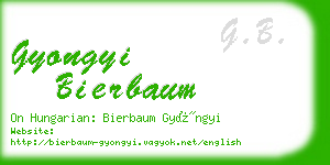 gyongyi bierbaum business card